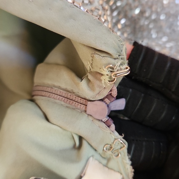 Beaded Deep V Neck Old Hollywood Gown in Sea Foam - Picture 12 of 16